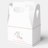 ヴィンテージスイートピンクの女の子の衣装ベビーシャワー フェイバーボックス (オープン)