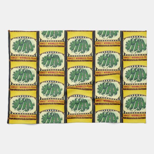 ヴィンテージスイートピーキッチンタオル キッチンタオル (横)