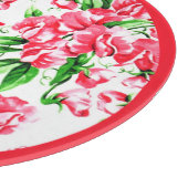 ヴィンテージスイートピーフローラ縁ど付き カッティングボード (角)