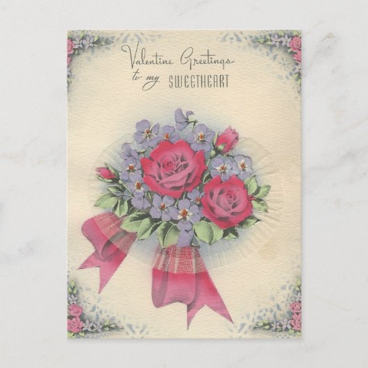 ヴィンテージスウィートアート「マリオ」バレンタイン シーズンポストカード (正面)