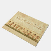 ヴィンテージスウィートハッピーレ踊りチェルブパーソナライズされた ドアマット (アングル)