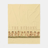 ヴィンテージスウィートハッピーレ踊りチェルブパーソナライズされた フリースブランケット (正面)