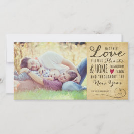 ヴィンテージスウィートラブホリデーフォトカード シーズンカード