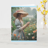 ヴィンテージスウィート16誕生日 カード (黄色い花)