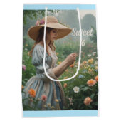 ヴィンテージスウィート16誕生日 ミディアムペーパーバッグ (裏面)