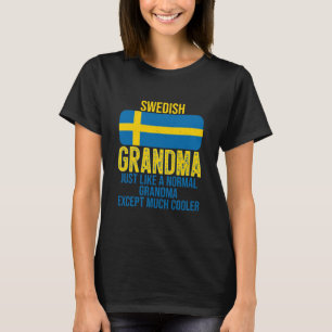 ヴィンテージスウェーデンのおばあちゃんスウェーデン国旗母 Tシャツ