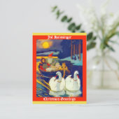 ヴィンテージスウェーデンのクリスマス小妖精や小人、トムテンまたは格言 ポストカード (スタンド正面)