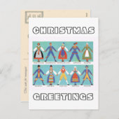 ヴィンテージスウェーデンの地域コスチューム シーズンポストカード (正面/裏面)