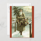 ヴィンテージスウェーデンサンタクロース画像はがき シーズンポストカード (正面/裏面)