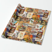 ヴィンテージスウェーデンジュルトンテ格言コラージュ ラッピングペーパー (アンロールド)