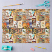 ヴィンテージスウェーデンジュルトンテ格言コラージュ 薄葉紙 (クラフト)