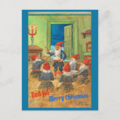 ヴィンテージスウェーデントムテン/トムテ&クリスマスプディング ポストカード (正面)