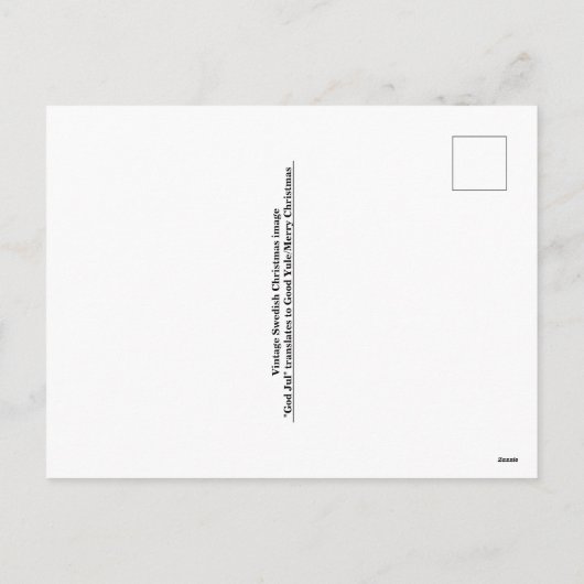 ヴィンテージスウェーデントムトクリスマス格言はがき シーズンポストカード (裏面)