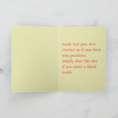 ヴィンテージスウェーデンハッピーニューイヤー シーズンカード (内部)