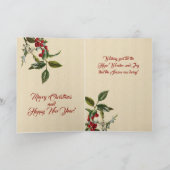 ヴィンテージスウェーデンユール(キリスト降誕祭)ヤギ小妖精や小人 シーズンカード (内部)