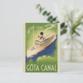 ヴィンテージスウェーデンレトロクルーズツーリズム旅行 ポストカード (スタンド正面)