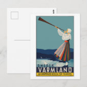 ヴィンテージスウェーデン旅行ポスター ポストカード (正面/裏面)
