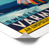 ヴィンテージスウェーデン旅行ポスター、レトロプリント ポスター (角)