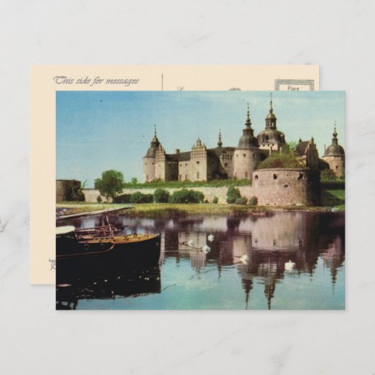 ヴィンテージスウェーデン、カルマール中世の城、 ポストカード (正面/裏面)