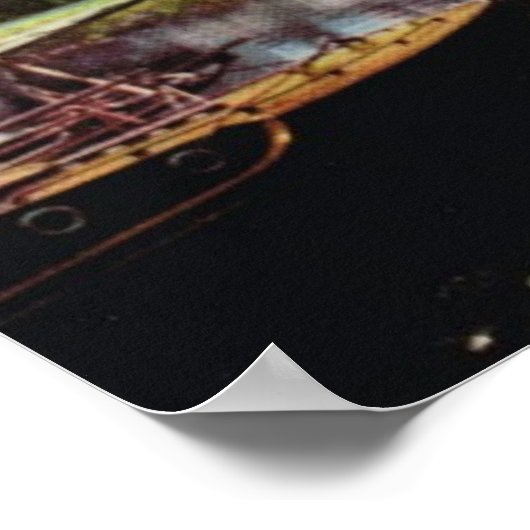 ヴィンテージスウェーデン、カルマール中世の城、堀 ポスター (角)