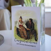 ヴィンテージスウェーデ伝統的ンダレカーリア婚約 カード