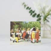 ヴィンテージスウェーデ伝統的ン踊り ポストカード (スタンド正面)