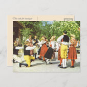 ヴィンテージスウェーデ伝統的ン踊り ポストカード (正面/裏面)