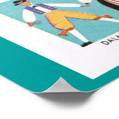 ヴィンテージスウェーデ伝統的ン、地域コスチューム2 ポスター (角)