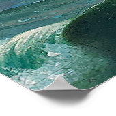 ヴィンテージスウェーデ絵画ン帆船（1887年） ポスター (角)