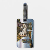 ヴィンテージスエレガントテームパンクのドラゴンアートスエードウイスレス ラゲッジタグ (裏面縦)