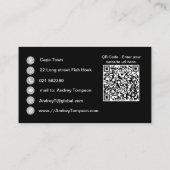 ヴィンテージスエレガントテームパンクのドラゴンアートスエードウイスレス 名刺 (裏面)