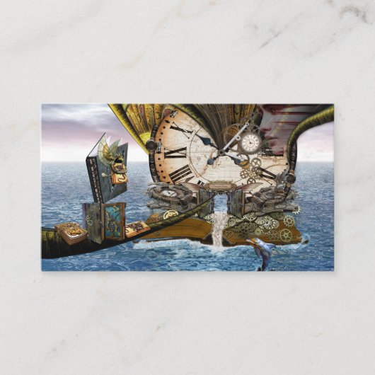 ヴィンテージスエレガントテームパンクのドラゴンアートスエードウイスレス 名刺 (正面)