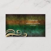 ヴィンテージスエード金ゴールドスワール名刺 名刺 (裏面)