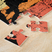 ヴィンテージスカイダイビングギフトレトロパラシュートスカイダイバー ジグソーパズル (側面)