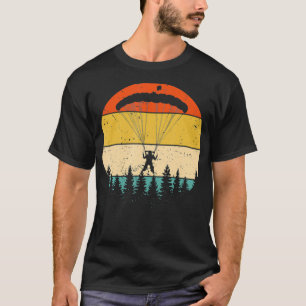 ヴィンテージスカイダイビングレトロパラシュートスカイダイブ Tシャツ
