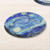 ヴィンテージスカイナイトスターリーナイト ラウンドペーパーコースター (アングル)
