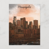 ヴィンテージスカイラインミネアポリスミネソタ ポストカード (正面)