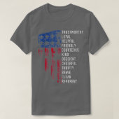 ヴィンテージスカウティングギフトUSアメリカ国旗スカウティンラ Tシャツ (デザイン正面)