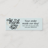 ヴィンテージスカスタムクリプトの注文サンキューカード スキニー名刺 (正面)