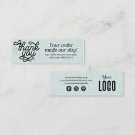 ヴィンテージスカスタムクリプトの注文サンキューカード スキニー名刺