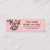 ヴィンテージスカスタムクリプトの注文サンキューカード スキニー名刺 (正面)