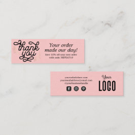 ヴィンテージスカスタムクリプトの注文サンキューカード スキニー名刺