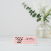 ヴィンテージスカスタムクリプトの注文サンキューカード スキニー名刺 (スタンド正面)