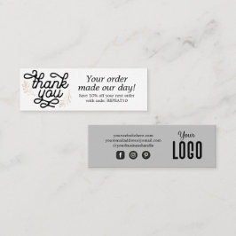 ヴィンテージスカスタムクリプトの注文サンキューカード スキニー名刺