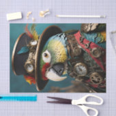 ヴィンテージスカラフルテームパンクパロット 薄葉紙 (クラフト)