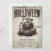 ヴィンテージスカリーパンプキンズ大人ハローウィンパーティ 招待状 (正面)