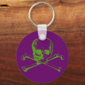 ヴィンテージスカルとクロスボーン キーホルダー (正面)