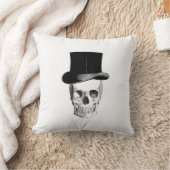 ヴィンテージスカルとトファットピロー クッション (ブランケット)