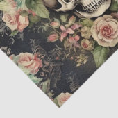 ヴィンテージスカルとバラの分離紙 薄葉紙 (詳細)