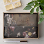 ヴィンテージスカルとバラの切り離しティッシュペーパー 薄葉紙 (ギフト)